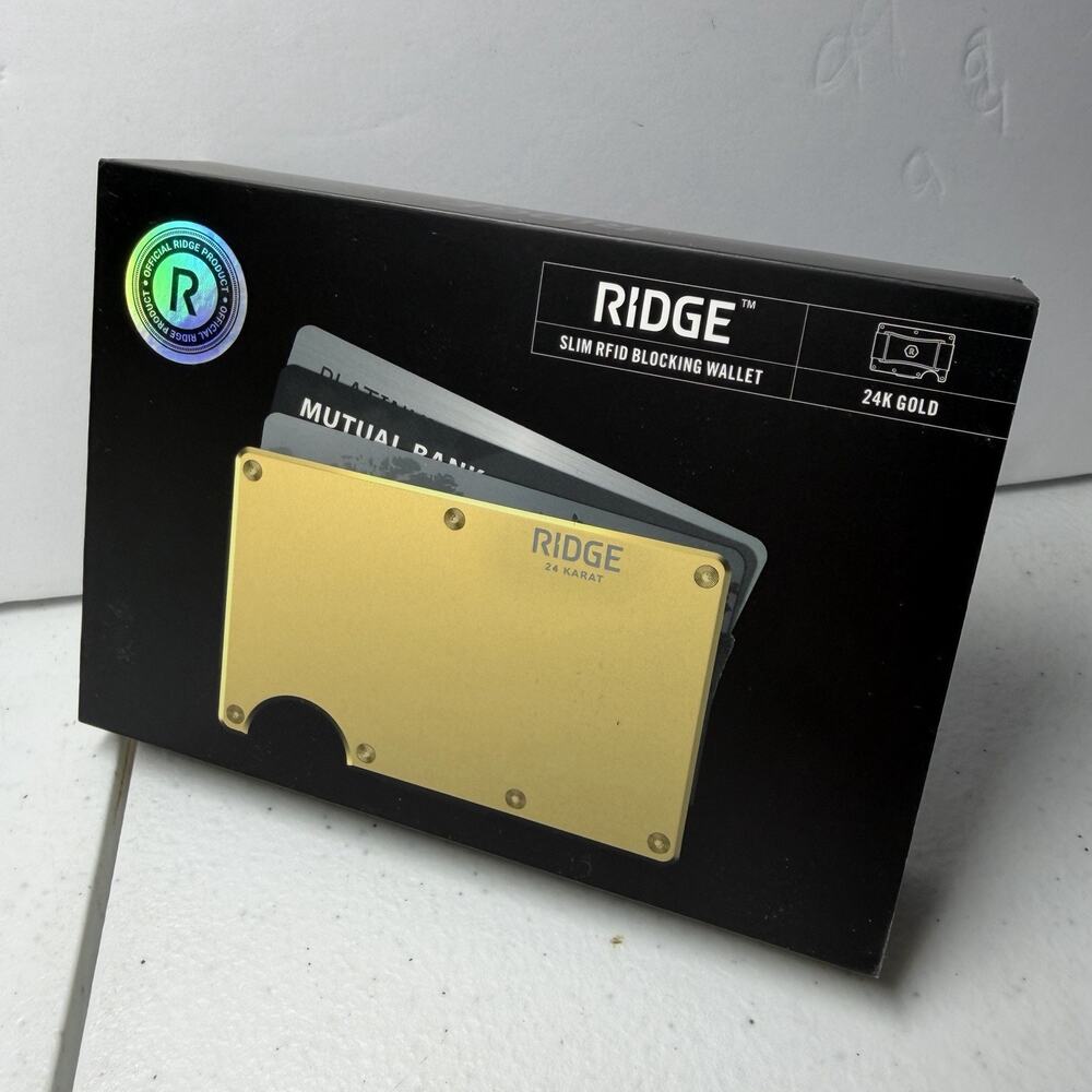 Ridge 2.0 24K Gold Wallet Limited Edition 100% Authentic New